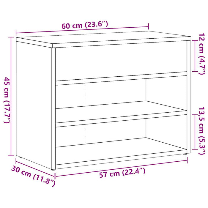 Banchetă pantofar stejar artizanal 60x30x45 cm, lemn prelucrat - WALTI WALTI