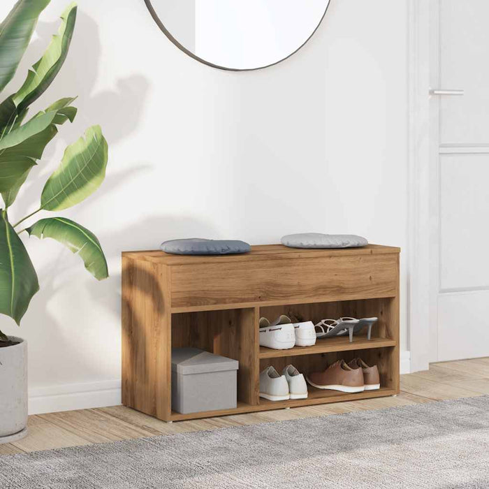 Banchetă pantofar stejar artizanal 80x30x45 cm, lemn prelucrat - WALTI WALTI