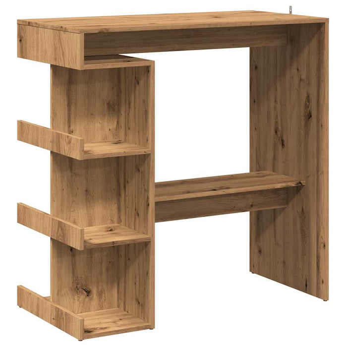 Masă bar cu raft de depozitare Stejar artizanal 100x48x101,5 cm - WALTI WALTI