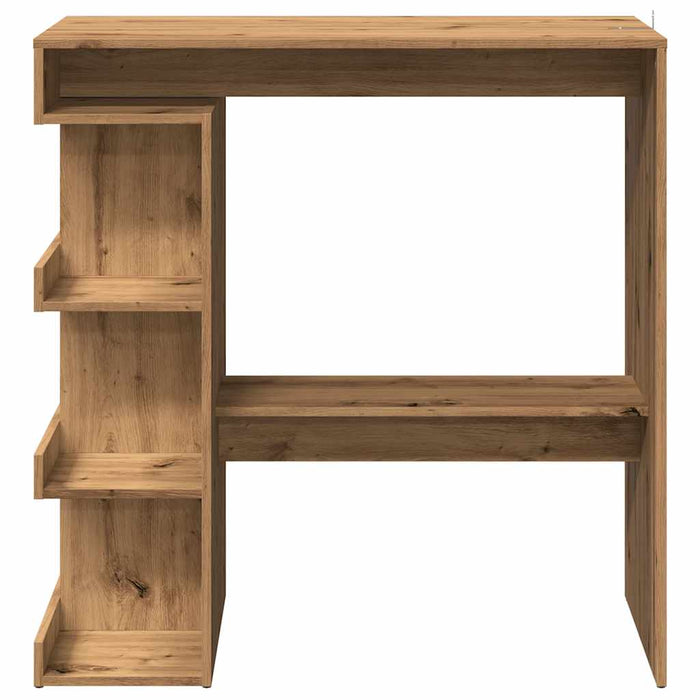 Masă bar cu raft de depozitare Stejar artizanal 100x48x101,5 cm - WALTI WALTI