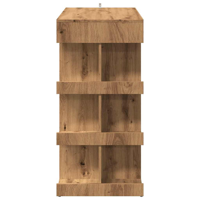 Masă bar cu raft de depozitare Stejar artizanal 100x48x101,5 cm - WALTI WALTI
