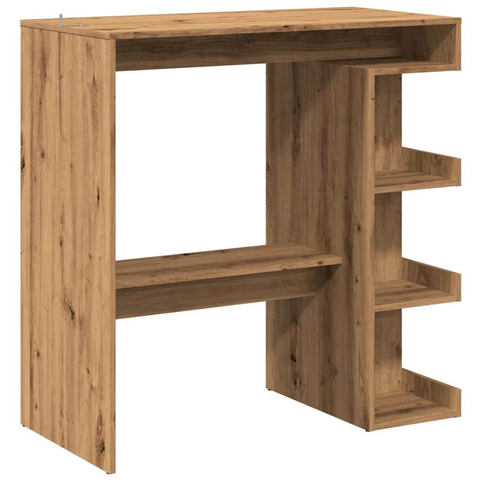 Masă bar cu raft de depozitare Stejar artizanal 100x48x101,5 cm - WALTI WALTI