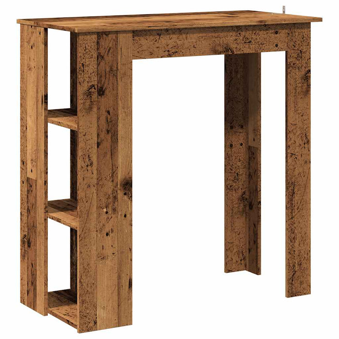 Masă bar cu rafturi, lemn vechi, 102x50x103,5 cm lemn prelucrat - WALTI WALTI