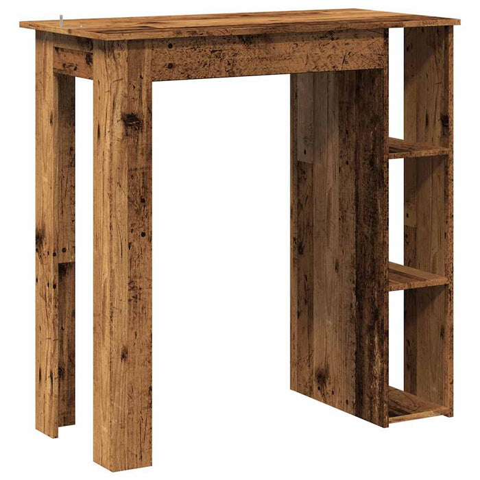 Masă bar cu rafturi, lemn vechi, 102x50x103,5 cm lemn prelucrat - WALTI WALTI
