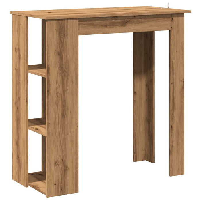 Masă de bar cu raft, Stejar artizanal, 102x50x103,5 cm, PAL - WALTI WALTI