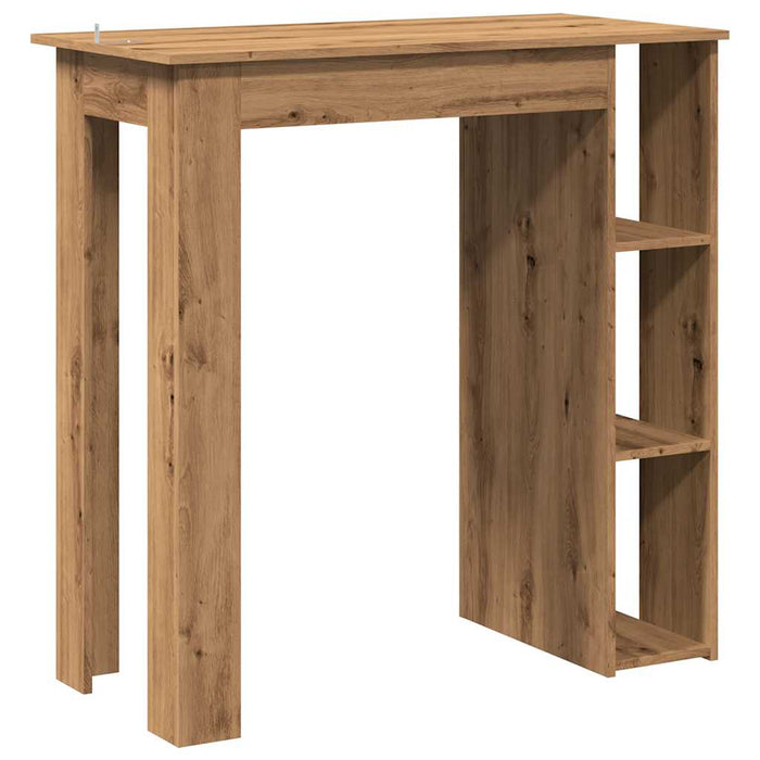 Masă de bar cu raft, Stejar artizanal, 102x50x103,5 cm, PAL - WALTI WALTI
