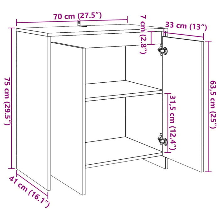 Dulap, lemn vechi, 70x41x75 cm, lemn prelucrat - WALTI WALTI