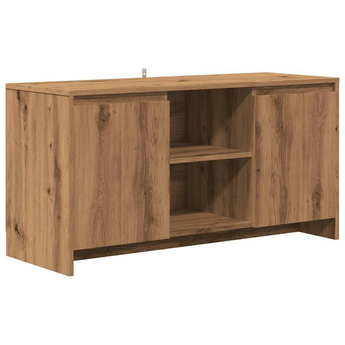 Comodă TV, stejar artizanal, 102x37,5x52,5 cm, lemn prelucrat - WALTI WALTI