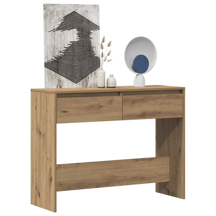 Măsuță consolă, stejar artizanal, 100x35x76,5cm, lemn prelucrat - WALTI WALTI