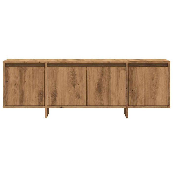 Comodă TV, stejar artizanal, 120x30x40,5 cm, lemn prelucrat - WALTI WALTI