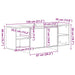 Dulap TV, lemn vechi, 130x35x50 cm, lemn prelucrat - WALTI WALTI