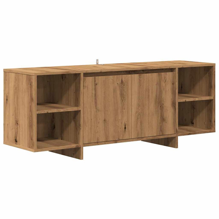 Comodă TV, stejar artizanal, 130x35x50 cm, lemn prelucrat - WALTI WALTI
