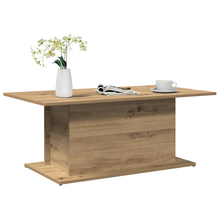 Măsuță cafea, stejar artizanal, 102x55,5x40 cm, lemn prelucrat - WALTI WALTI