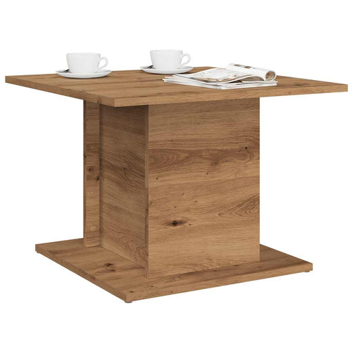 Măsuță cafea, stejar artizanal, 55,5x55,5x40 cm, lemn prelucrat - WALTI WALTI
