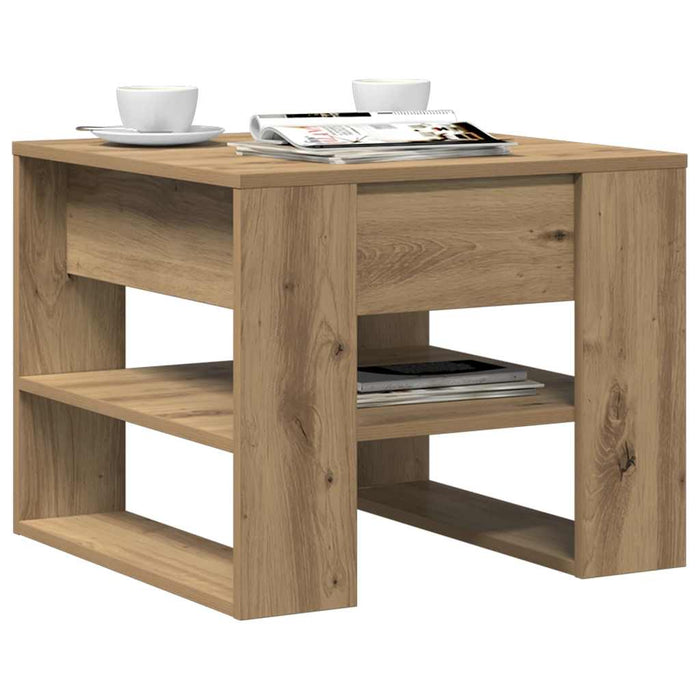 Masuta de cafea Stejar artizanal 55,5x55x45 cm Lemn prelucrat - WALTI WALTI