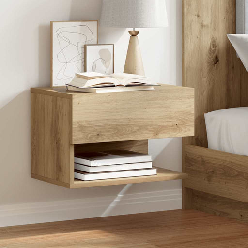 Noptiere de perete, 2 buc., stejar artizanal - WALTI WALTI