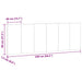 Tăblie pat de perete lemn artizanal 240x1,5x80 cm lemn compozit - WALTI WALTI
