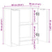 Dulap, stejar artizanal, 60x30x70 cm, lemn prelucrat - WALTI WALTI