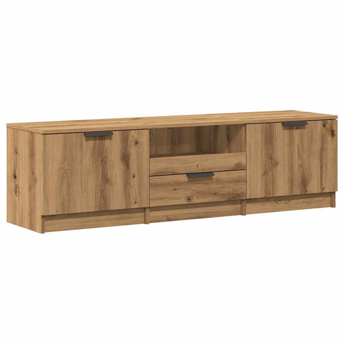 Comodă TV, stejar artizanal, 140x35x40 cm, lemn prelucrat - WALTI WALTI