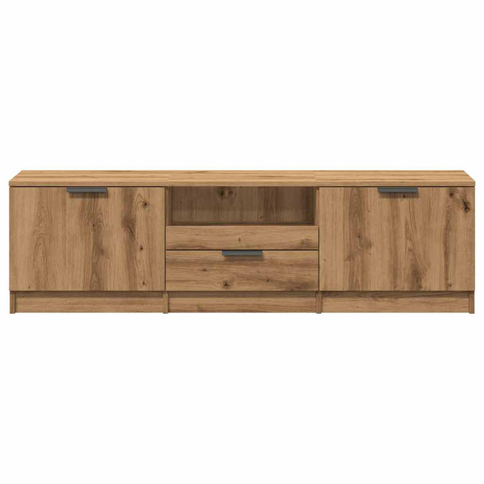 Comodă TV, stejar artizanal, 140x35x40 cm, lemn prelucrat - WALTI WALTI
