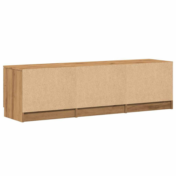 Comodă TV, stejar artizanal, 140x35x40 cm, lemn prelucrat - WALTI WALTI
