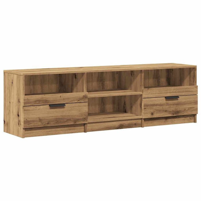 Comodă TV, stejar artizanal,150x33,5x45 cm, lemn prelucrat - WALTI WALTI