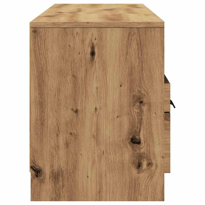 Comodă TV, stejar artizanal,150x33,5x45 cm, lemn prelucrat - WALTI WALTI