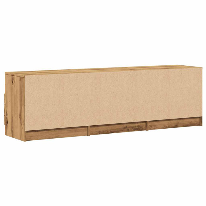 Comodă TV, stejar artizanal,150x33,5x45 cm, lemn prelucrat - WALTI WALTI