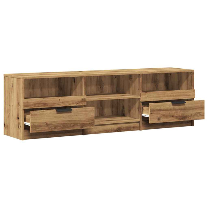 Comodă TV, stejar artizanal,150x33,5x45 cm, lemn prelucrat - WALTI WALTI