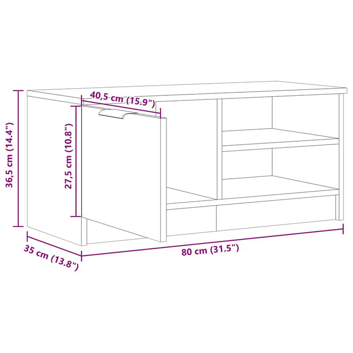 Dulap TV Lemn vechi 80x35x36,5 cm Lemn prelucrat - WALTI WALTI