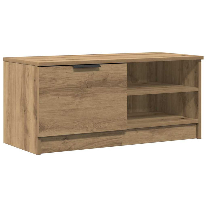 Comodă TV, stejar artizanal,80x35x36,5 cm, lemn prelucrat - WALTI WALTI