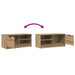Dulapuri TV 2 buc. stejar artizanal 80x35x36,5cm lemn prelucrat - WALTI WALTI