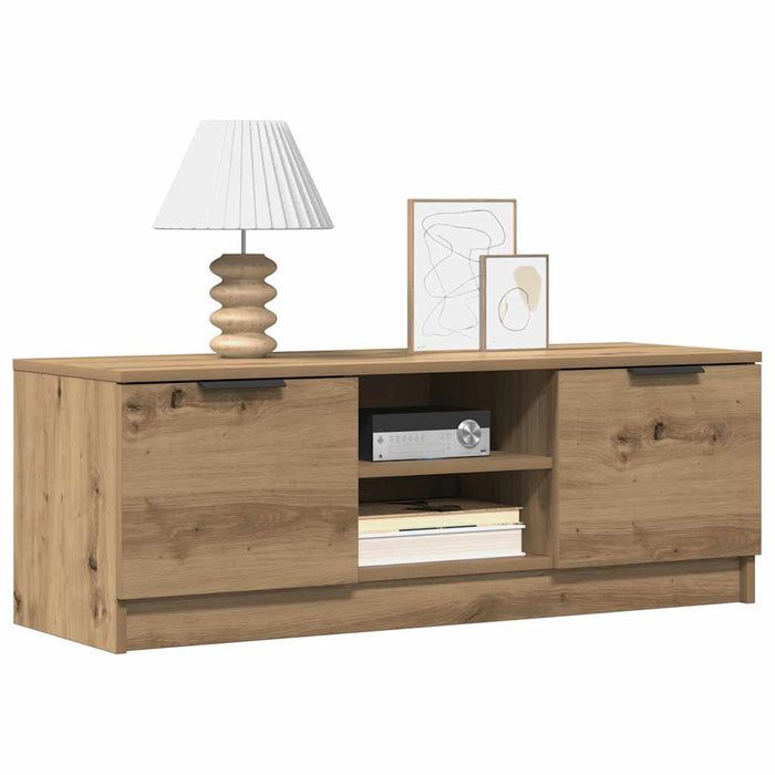 Comodă TV,stejar artizanal 102x35x36,5 cm, lemn prelucrat - WALTI WALTI