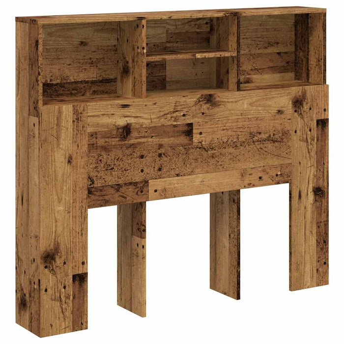 Tăblie pat cu dulap, lemn vechi 120x19x103,5 cm lemn prelucrat - WALTI WALTI