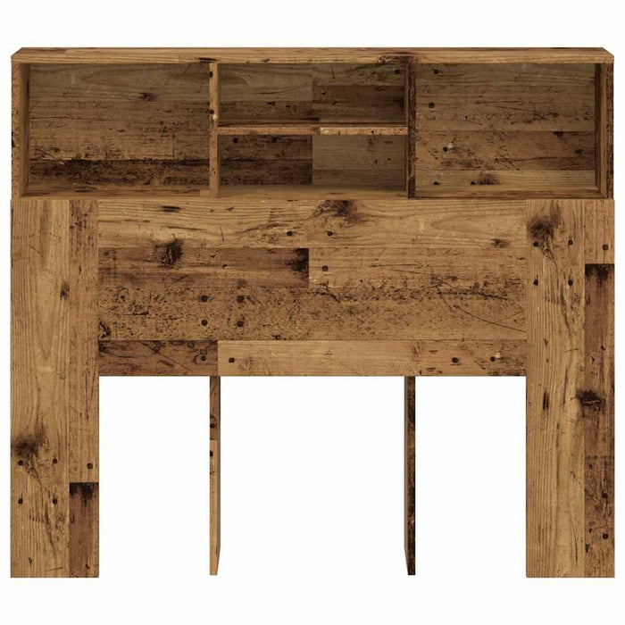 Tăblie pat cu dulap, lemn vechi 120x19x103,5 cm lemn prelucrat - WALTI WALTI