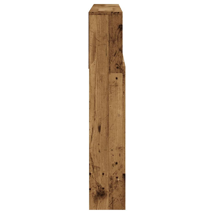 Tăblie pat cu dulap, lemn vechi 120x19x103,5 cm lemn prelucrat - WALTI WALTI