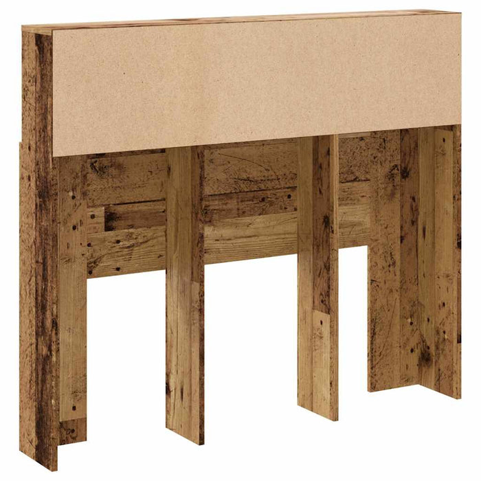 Tăblie pat cu dulap, lemn vechi 120x19x103,5 cm lemn prelucrat - WALTI WALTI