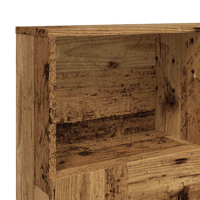 Tăblie pat cu dulap, lemn vechi 120x19x103,5 cm lemn prelucrat - WALTI WALTI