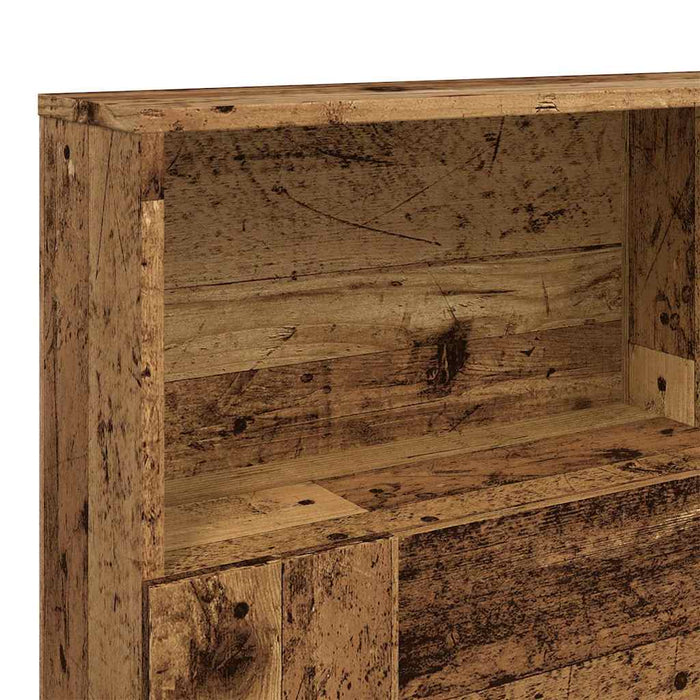 Tăblie pat cu dulap, lemn vechi 160x19x103,5 cm lemn prelucrat - WALTI WALTI