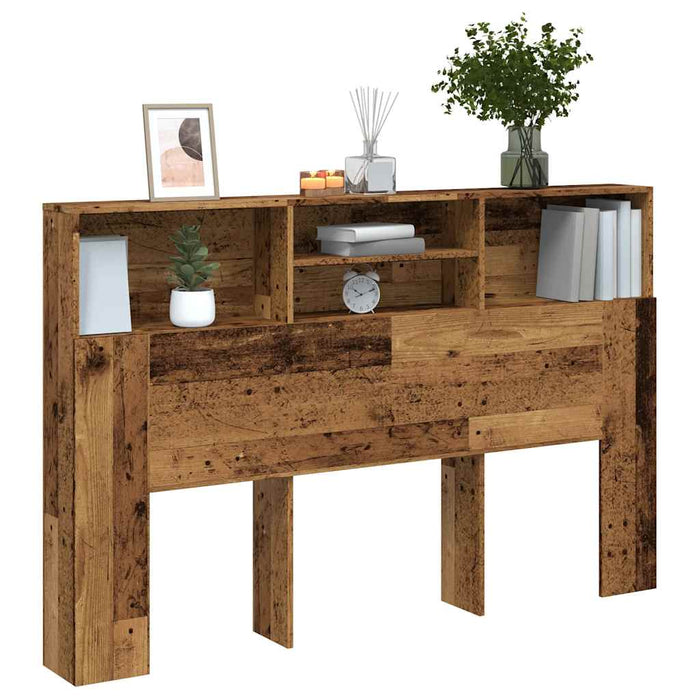 Tăblie pat cu dulap, lemn vechi 160x19x103,5 cm lemn prelucrat - WALTI WALTI