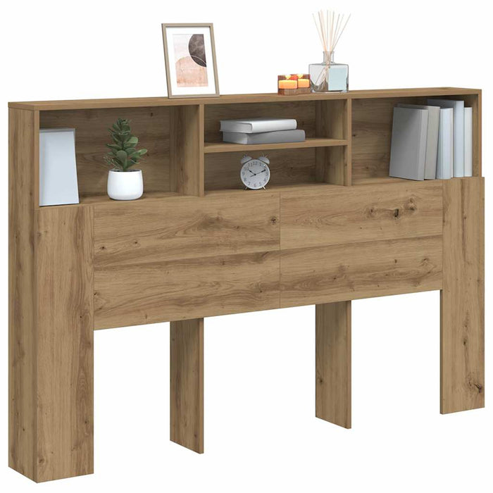 Tăblie pat dulap stejar artizanal 160x19x103,5cm lemn prelucrat - WALTI WALTI