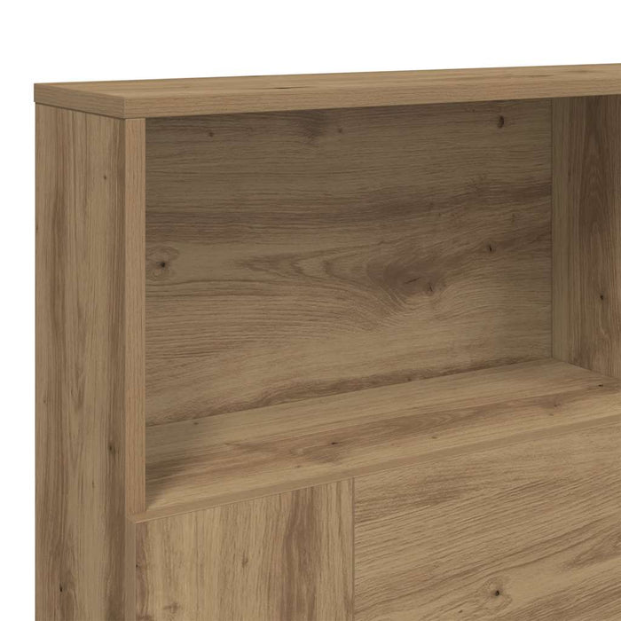 Tăblie pat dulap stejar artizanal 160x19x103,5cm lemn prelucrat - WALTI WALTI