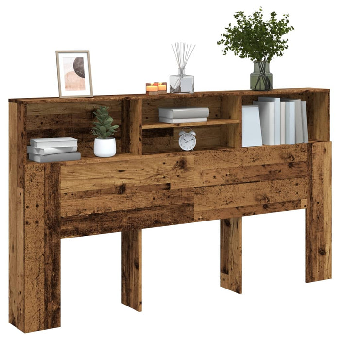 Tăblie pat cu dulap, lemn vechi 180x19x103,5 cm lemn prelucrat - WALTI WALTI