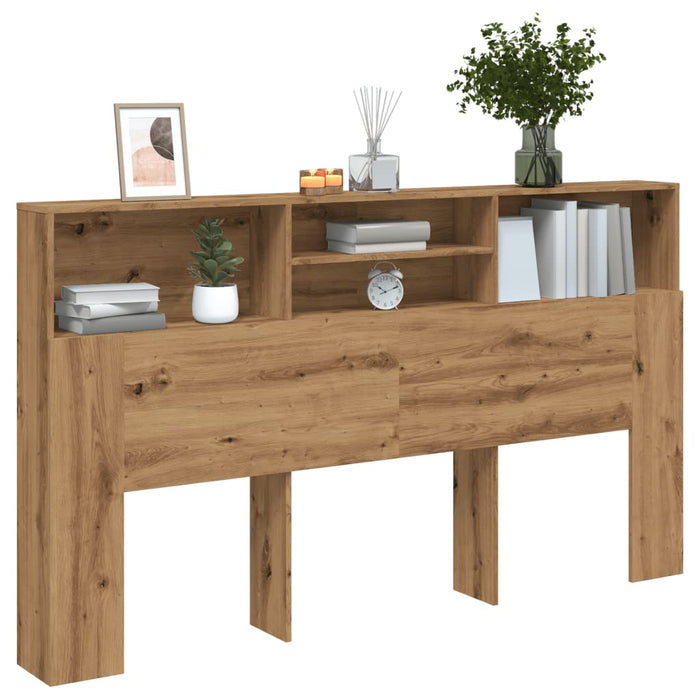 Dulap cu tăblie de pat, stejar artizanal, 180x19x103,5 cm, lemn stratificat WALTI