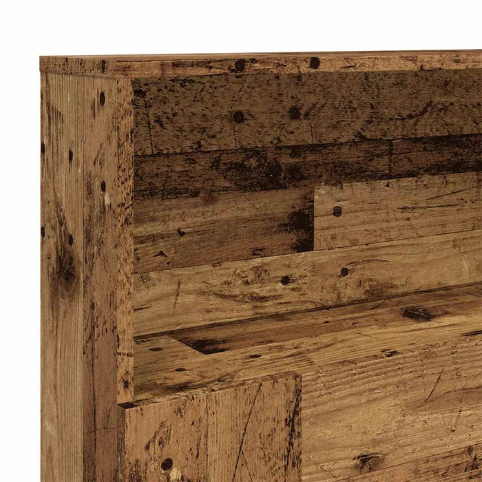 Tăblie pat cu dulap, lemn vechi 200x19x103,5 cm lemn prelucrat - WALTI WALTI