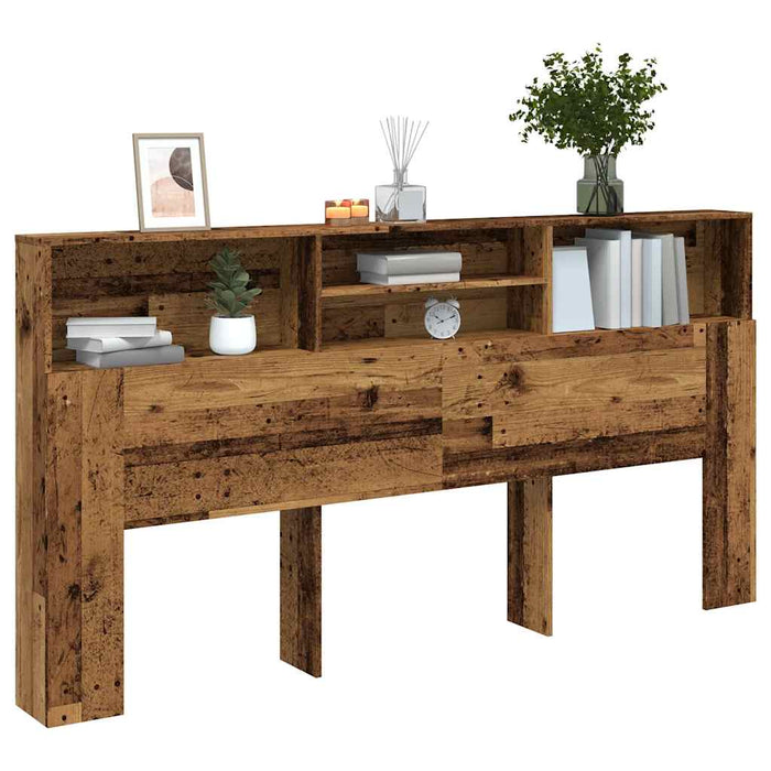 Tăblie pat cu dulap, lemn vechi 200x19x103,5 cm lemn prelucrat - WALTI WALTI
