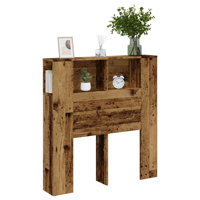 Tăblie pat cu dulap, lemn vechi 100x19x104,5 cm lemn prelucrat - WALTI WALTI