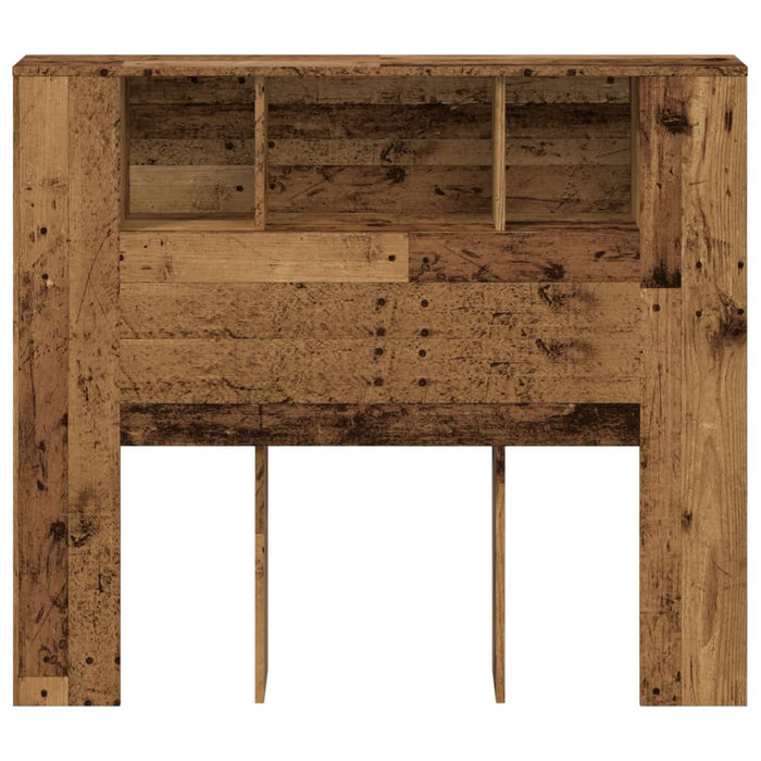 Tăblie pat cu dulap, lemn vechi 120x19x104,5 cm lemn prelucrat - WALTI WALTI