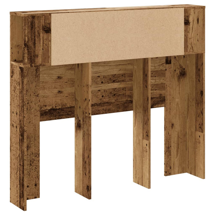 Tăblie pat cu dulap, lemn vechi 120x19x104,5 cm lemn prelucrat - WALTI WALTI