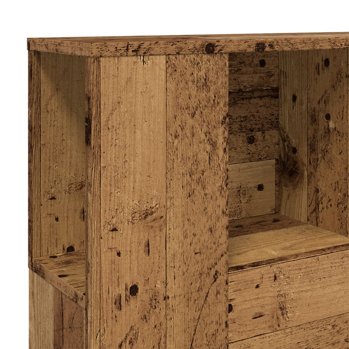 Tăblie pat cu dulap, lemn vechi 120x19x104,5 cm lemn prelucrat - WALTI WALTI
